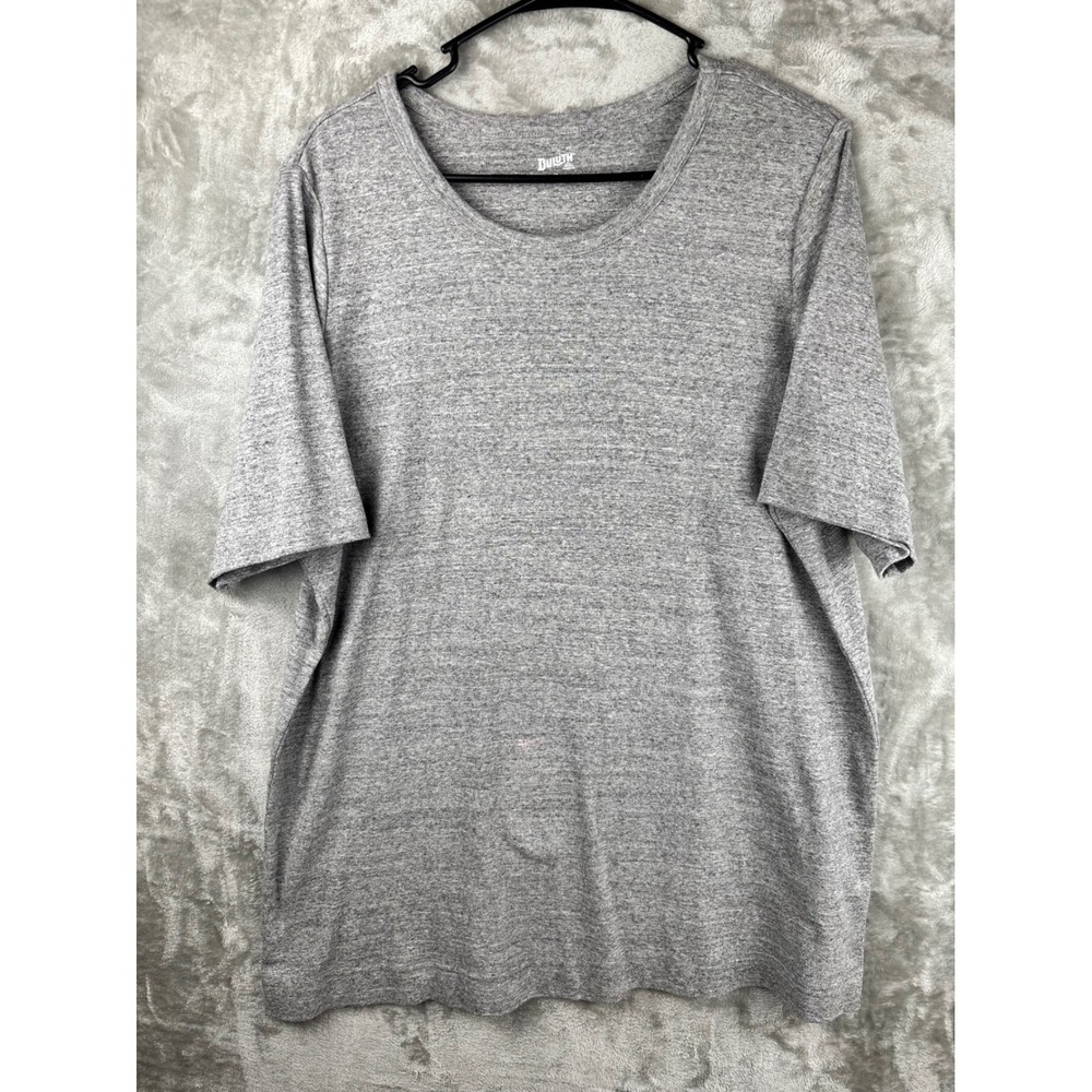 Duluth Trading Co Womens‎ 1X Gray Short Sleeve Everyday Tee Plus Size Soft Knit